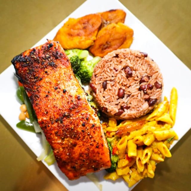 Seasoned Grilled Salmon.